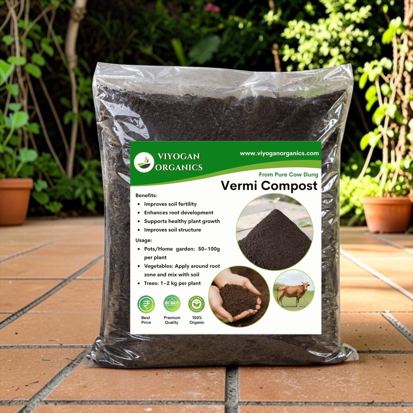Premium Vermicompost – Organic Farming Grade Bio-Fertilizer