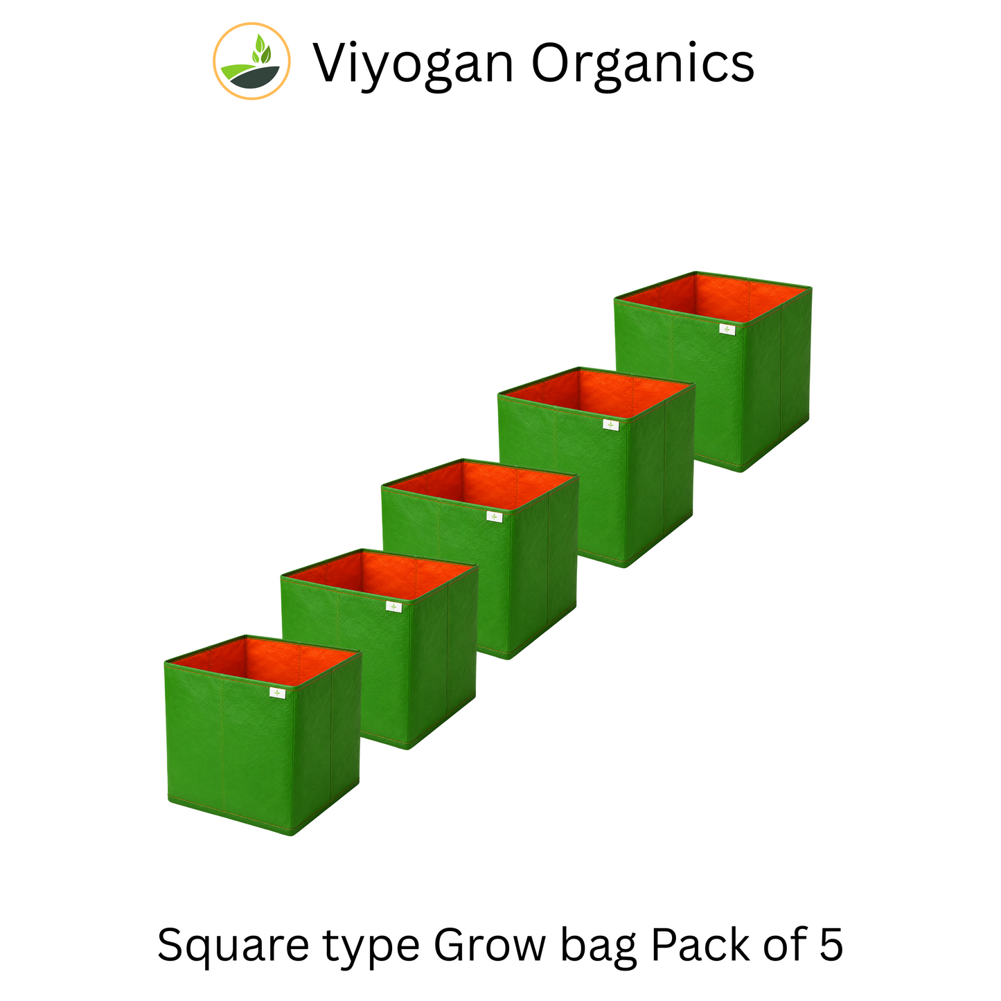 36*36*24 Inch Viyogan Organics Premium Square Grow Bags for Terrace & Home Gardening