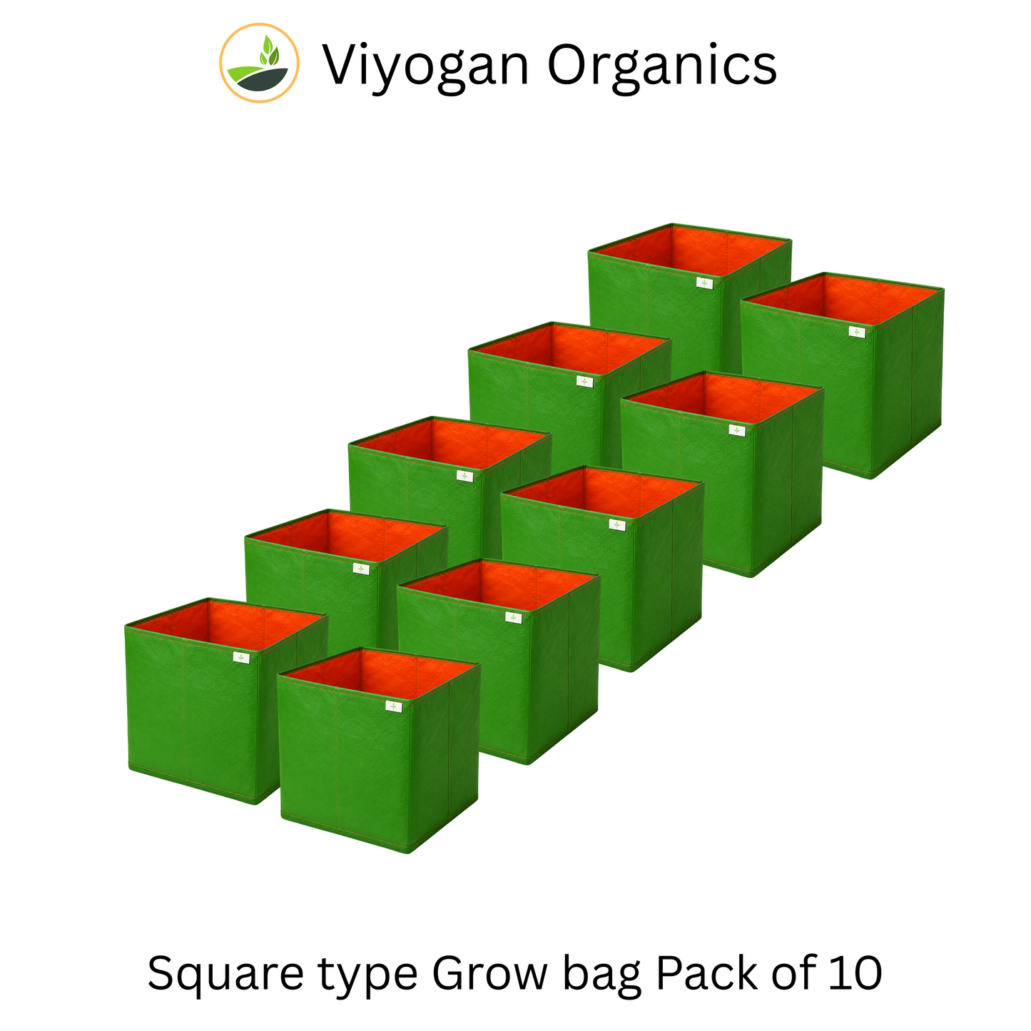 36*36*24 Inch Viyogan Organics Premium Square Grow Bags for Terrace & Home Gardening